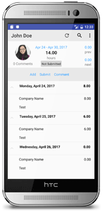 weworked android timesheet