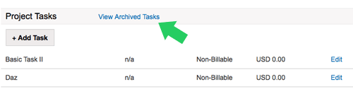 archive timesheet tasks