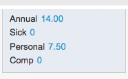 leave balance from timesheet