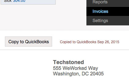 copy invoices to quickbooks